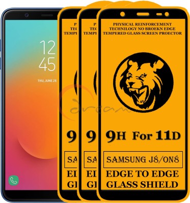 11D Edge To Edge Tempered Glass for Samsung Galaxy J8(Pack of 2)