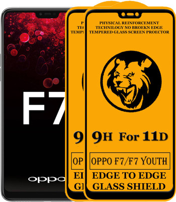 11D Edge To Edge Tempered Glass for OPPO F7(Pack of 2)