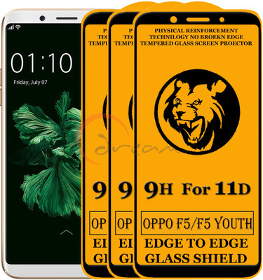 Dream Edge To Edge Tempered Glass for Oppo F5(Pack of 3)