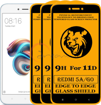 11D Edge To Edge Tempered Glass for Redmi GO(Pack of 2)