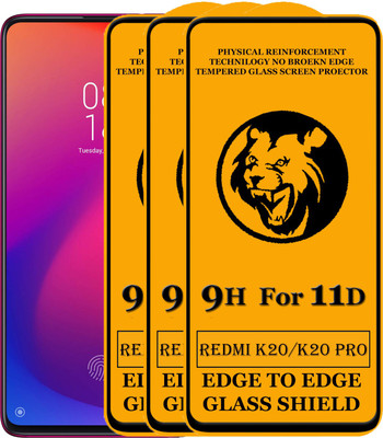 Dream Edge To Edge Tempered Glass for Mi K20 Pro(Pack of 3)