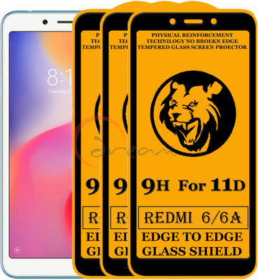 Dream Edge To Edge Tempered Glass for Mi Redmi 6A(Pack of 3)