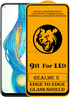 11D Edge To Edge Tempered Glass for Realme X(Pack of 2)