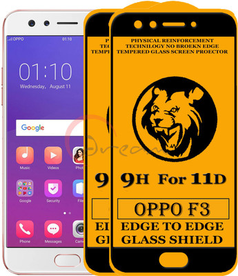 11D Edge To Edge Tempered Glass for Oppo F3(Pack of 2)