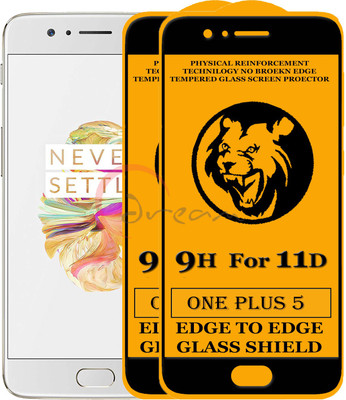 11D Edge To Edge Tempered Glass for OnePlus 5(Pack of 2)