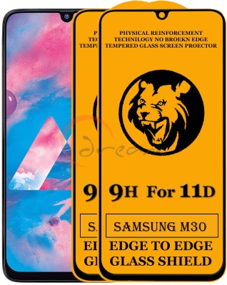 Dream Edge To Edge Tempered Glass for Samsung Galaxy M30(Pack of 2)
