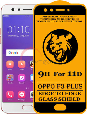 11D Edge To Edge Tempered Glass for Oppo F3 Plus(Pack of 2)