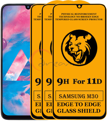 Dream Edge To Edge Tempered Glass for Samsung Galaxy M30(Pack of 3)