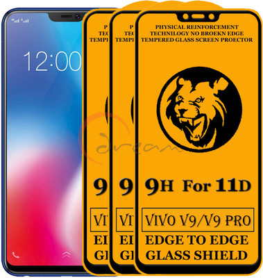 11D Edge To Edge Tempered Glass for Vivo V9 Pro(Pack of 2)