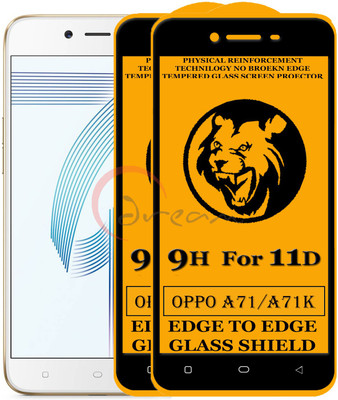 Dream Edge To Edge Tempered Glass for Oppo A71(Pack of 2)