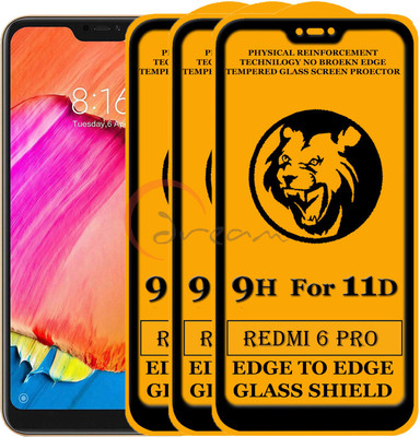 Express Buy Edge To Edge Tempered Glass for Mi Redmi 6 pro(Pack of 2)