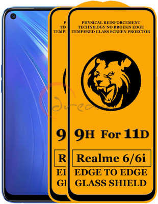11D Edge To Edge Tempered Glass for Realme 6(Pack of 2)