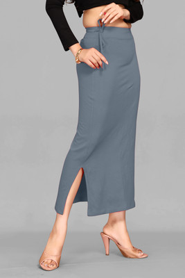 DRESQUE STORE Nylon Blend Saree Shapewear With Drawstring Grey (XXL) Polyester Petticoat(XXL)