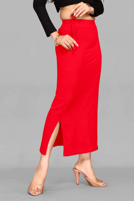 DRESQUE STORE Nylon Blend Saree Shapewear With Drawstring Red (S) Polyester Petticoat(S)