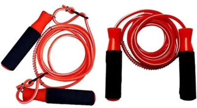 Dr Pacvu COMBO 2 Jumping and Skipping Rope for Gym, Training, Exercise and Workout, Unisex, Freestyle Skipping Rope(Red, Orange, Length: 180 cm)