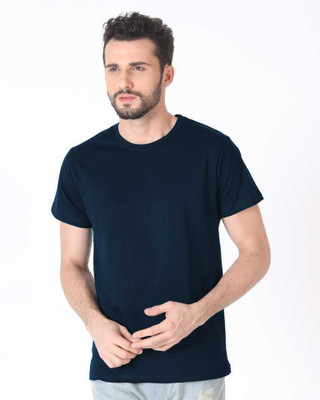 goyal saree palace Solid Men Round Neck Blue T-Shirt