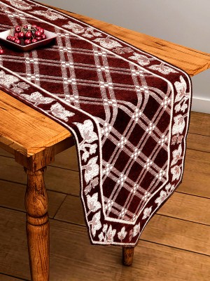 BELLA TRUE Brown 182 cm Table Runner(Polyester)