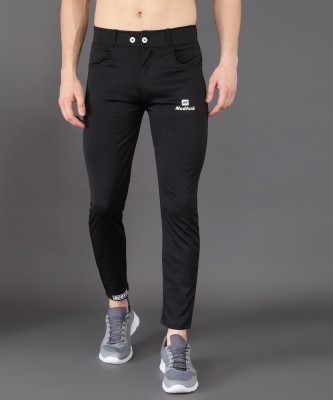 ModHub Slim Fit Men Black Trousers