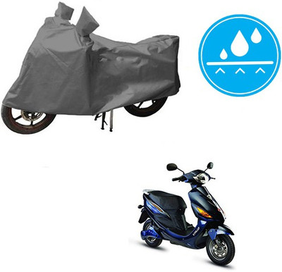 THE REAL ARV Waterproof Two Wheeler Cover for Hero(Electric Cruz, Grey)