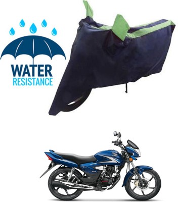 RONISH Waterproof Two Wheeler Cover for Honda(CB Shine, Black, Green)