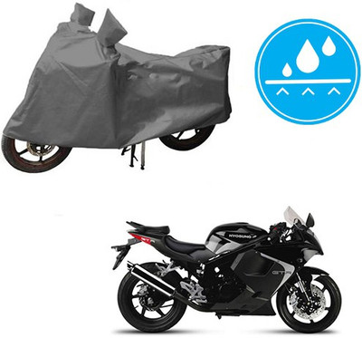 HYBRIDS COLLECTION Waterproof Two Wheeler Cover for Hyosung(GT250R, Grey)