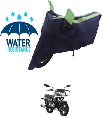 RONISH Waterproof Two Wheeler Cover for Bajaj(Platina 110 H-Gear, Black, Green)