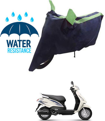 RONISH Waterproof Two Wheeler Cover for Suzuki(Swish 125, Black, Green)