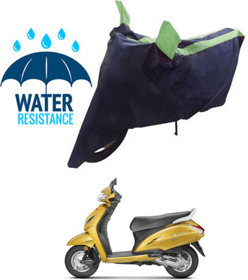RONISH Waterproof Two Wheeler Cover for Honda(Activa 6G, Black, Green)