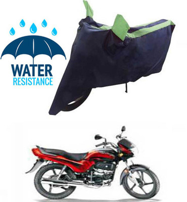 RONISH Waterproof Two Wheeler Cover for Hero(Passion Plus, Black, Green)
