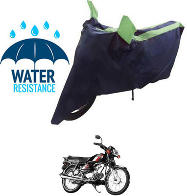 RONISH Waterproof Two Wheeler Cover for Hero(CD 100 SS, Black, Green)