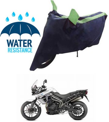 RONISH Waterproof Two Wheeler Cover for Triumph(Tiger 800 XR, Black, Green)