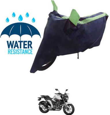 RONISH Waterproof Two Wheeler Cover for Yamaha(FZ25, Black, Green)