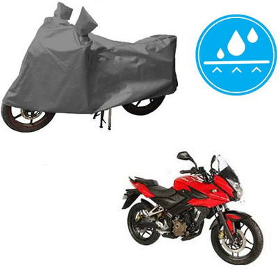 HYBRIDS COLLECTION Waterproof Two Wheeler Cover for Bajaj(Pulsar AS 150, Grey)