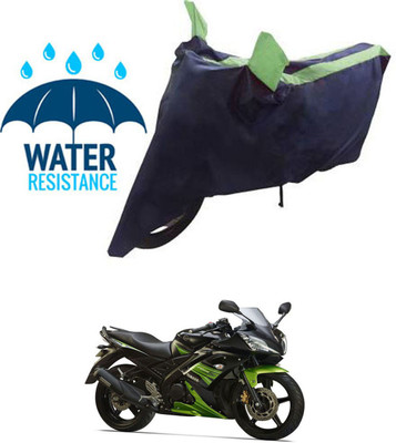 RONISH Waterproof Two Wheeler Cover for Yamaha(R15 s, Black, Green)