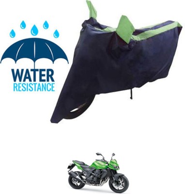 RONISH Waterproof Two Wheeler Cover for Kawasaki(Z750, Black, Green)