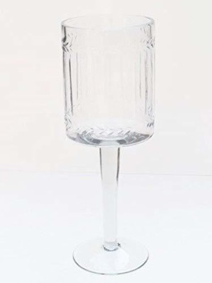 shobhana enterprises Crystal Decorative Glass Flower Vase For Home Decor - Size 12x12x34(cm) Glass Vase(13 inch, Clear)