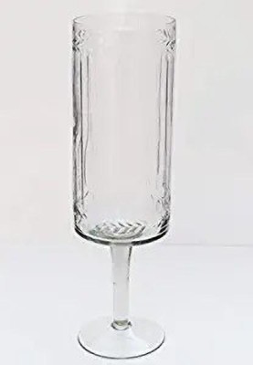 shobhana enterprises Crystal Decorative Glass Flower Vase For Home Decor - Size 12x12x41(cm) Glass Vase(16 inch, Clear)