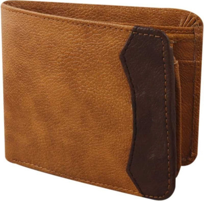 Classic World Men Tan Artificial Leather Wallet(7 Card Slots)