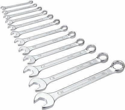 Getsocio ST-54 DOUBLE-SIDED COMBINATION WRENCH & SPANNER HAND TOOLS SET Double Sided Open End Wrench(Pack of 12)