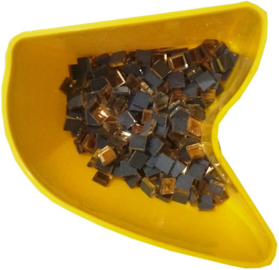 RUHAILA ANTIC SQUIRE SHAPE BROWN COLOR MIRROR FOR ART & CRAFT AND JWELLERY & EMBRIODERY WORKS TOTAL -200 PCS