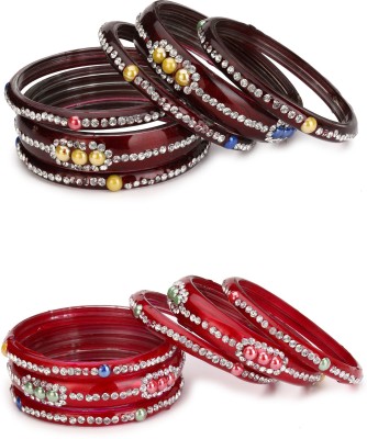 1st Time Stone Enamel Bangle Set(Pack of 12)