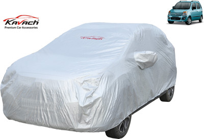 Kavach Car Cover For Maruti Suzuki Wagon R Stingray AMT VXI Optional (With Mirror Pockets)(Silver, For 2020 Models)