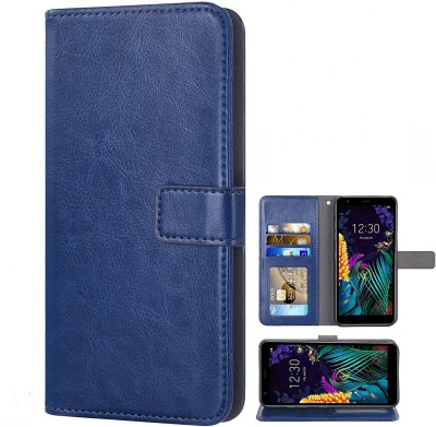 GoPerfect Flip Cover for Vivo Y20i Flip Case Back Cover (Flexible | Leather Finish | Card Pockets Wallet & Stand |(Blue, Shock Proof, Pack of: 1)