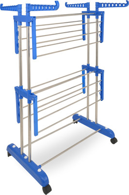 TNC Steel, Plastic Floor Cloth Dryer Stand T-CDS-B2SS - 2TIER -0220(2 Tier)
