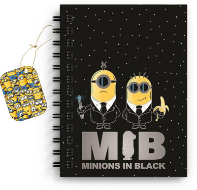 DI-KRAFT Minions Character Printed Diary/Notebook with Bookmark A5 Diary Unruled 160 Pages(Multicolor)