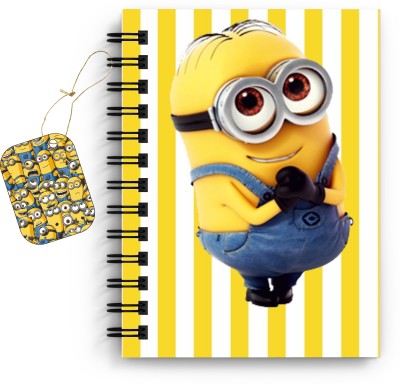 DI-KRAFT Minions Character Printed Diary/Notebook with Bookmark A5 Diary Unruled 160 Pages(Multicolor)