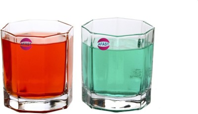 AFAST (Pack of 2) Multi-Purpose Beaver Tumbler Drinking Glass Set for Home Use (Set Of 2) -AA471 Glass Set Whisky Glass(250 ml, Glass, Clear)