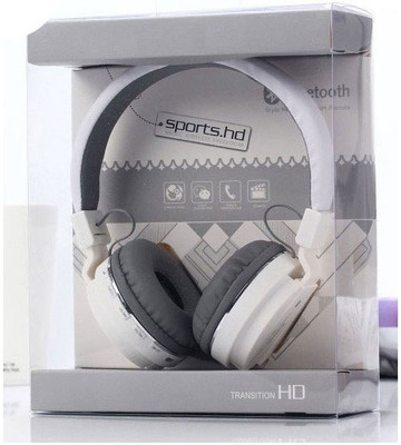 Worricow Good Collection Foldable Bluetooth Sh-12 Sports Stereo Headphone Bluetooth(White, On the Ear)