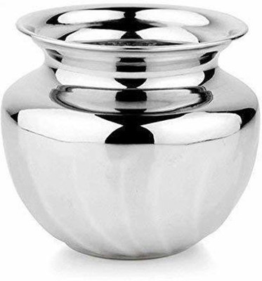 Finetouch 1100 ML Stainless Steel Water Storage Lota/Kalash/Chambu/Tumbler for Pooja/Pongal/Sankranti Puja/Wedding/Karvachauth Stainless Steel Kalash(Steel)