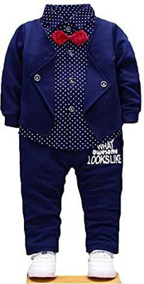 BEBYHOOD Baby Boys Party(Festive) Blazer Bow Tie(BLUE, NAVY)